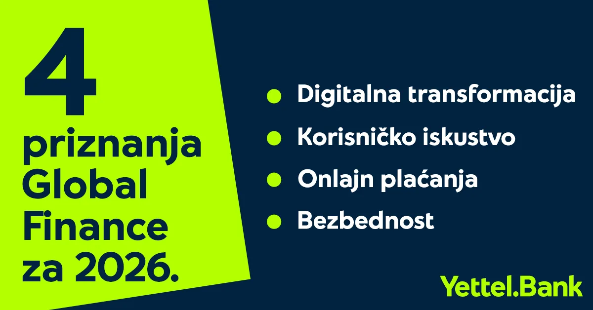 4 Global Finance priznanja za Yettel Bank